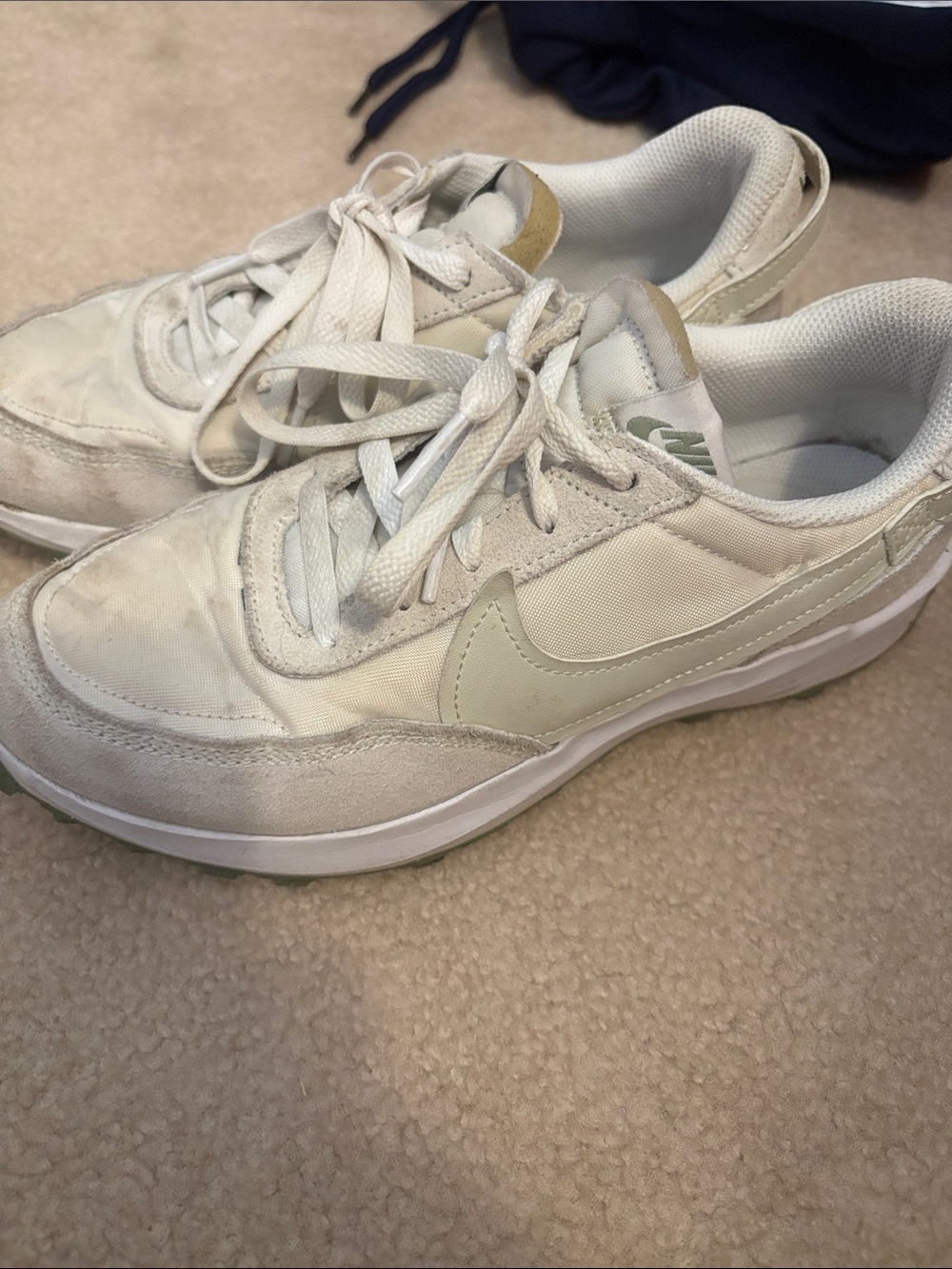 Nike Women’s Cream and White Low-Profile Sneakers